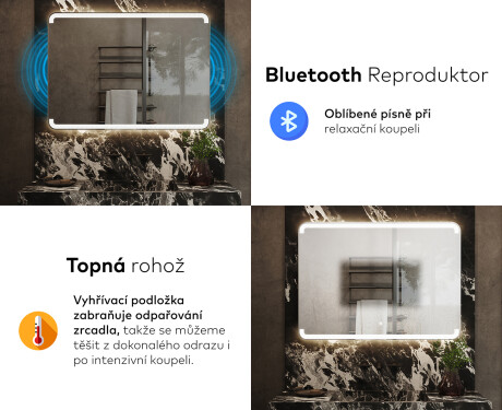 Koupelnové zrcadlo s LED podsvícením L145 #6