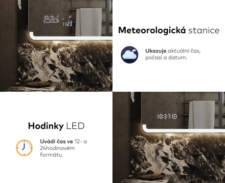 Koupelnové zrcadlo s LED podsvícením L145 #7