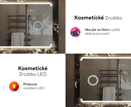 Koupelnové zrcadlo s LED podsvícením L145 #8