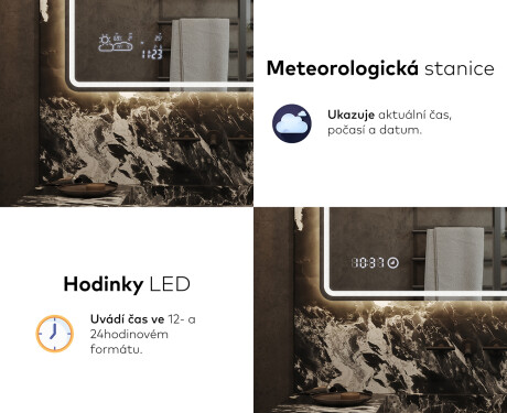 Koupelnové zrcadlo s LED podsvícením L147 #7