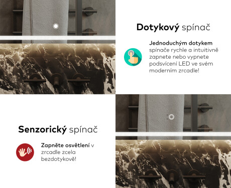 Koupelnové zrcadlo s LED podsvícením L147 #9
