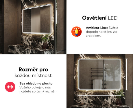 Koupelnové zrcadlo s LED podsvícením L148 #5