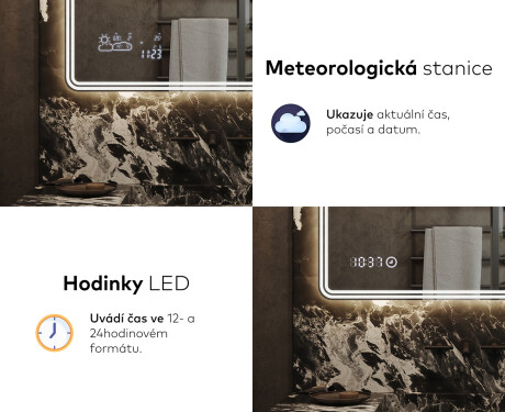 Koupelnové zrcadlo s LED podsvícením L148 #7
