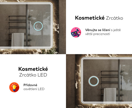 Koupelnové zrcadlo s LED podsvícením L148 #8