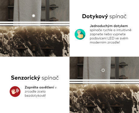 Koupelnové zrcadlo s LED podsvícením L148 #9