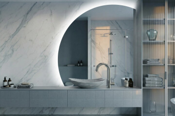 Čtvrtkruhové zrcadlo